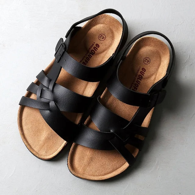 Men's Milton summer sandals with ergonomic footbed, adjustable straps for comfort