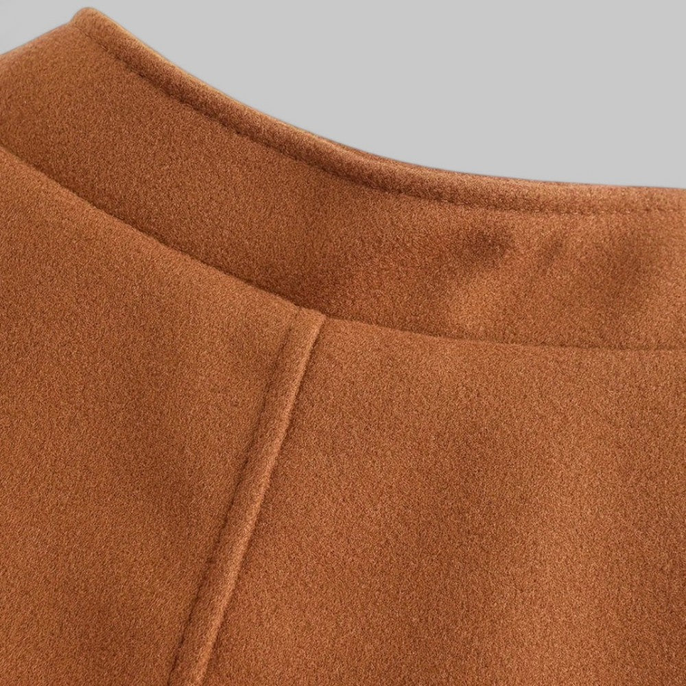 Stylish men's winter coat, minimalist design with button closure for smart casual elegance.