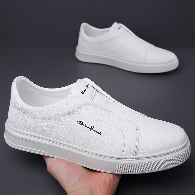 Cushioned men's walking shoes. Minimalist slip-on design provides exceptional comfort and support.