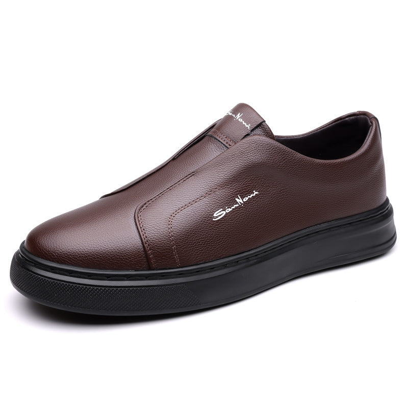 Lightweight minimalist men's slip-on sneakers. Modern and comfortable shoes for active lifestyles.