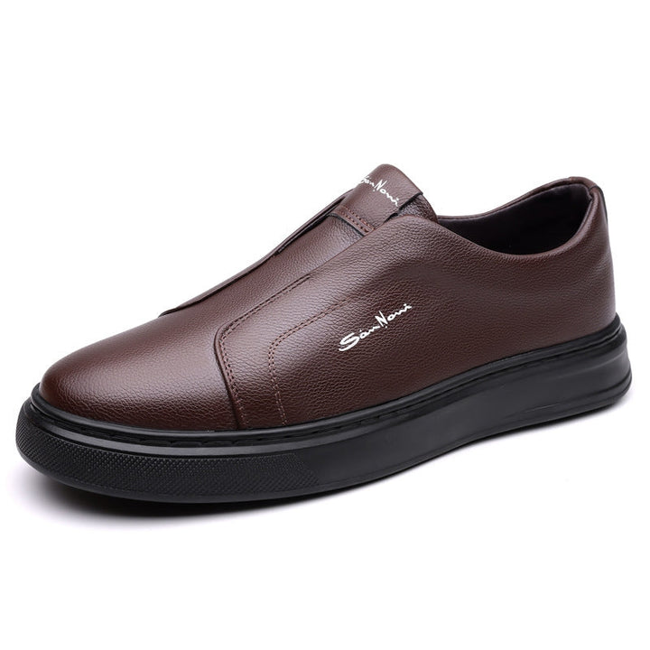 Lightweight minimalist men's slip-on sneakers. Modern and comfortable shoes for active lifestyles.