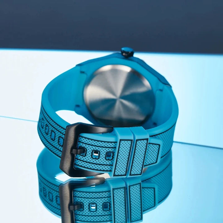 Unique men's 3D optical illusion watch, a modern accessory with quartz movement and a comfortable silicone strap.