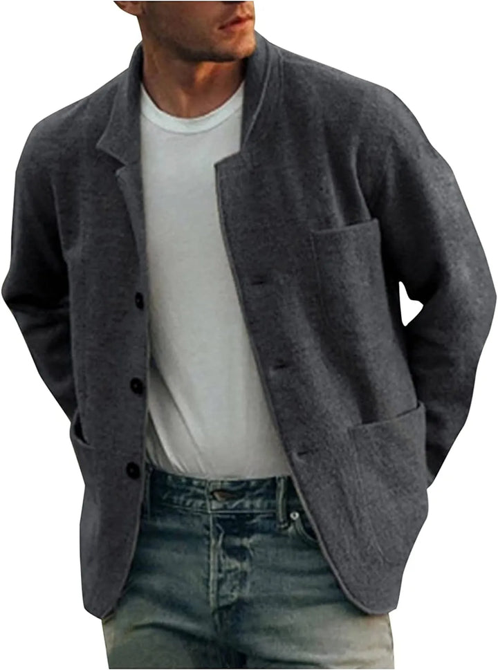 Men's smart casual jacket, a stylish regular fit blazer perfect for everyday fashion.