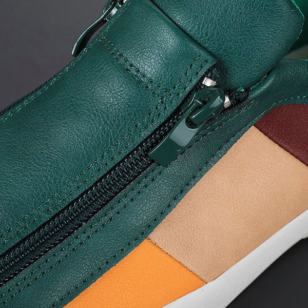 Men's modern casual sneakers: comfortable fashion footwear with a zip closure for ultimate convenience.