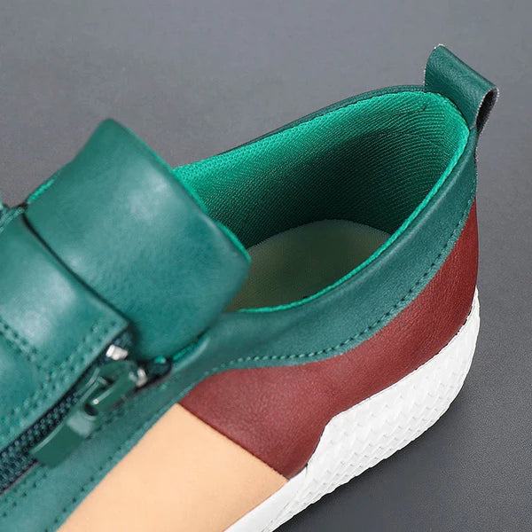 Everyday men's fashion sneakers with a contemporary zip design, offering sleek style and athletic comfort.