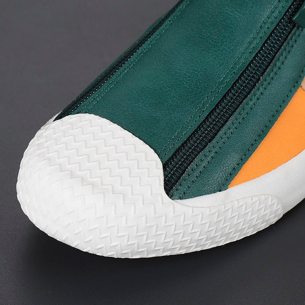 Modern men's casual shoes with zipper for easy on/off, perfect blend of comfort, style, and versatility.