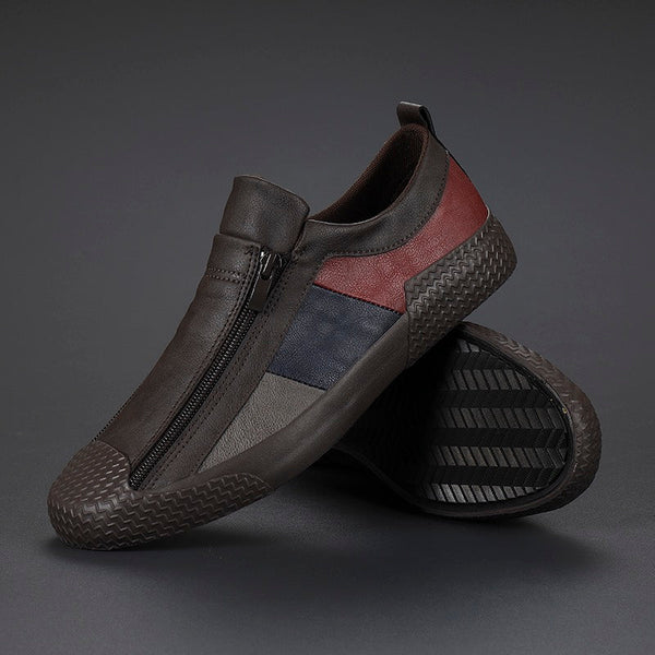 Fashionable men's sneakers with a unique zip design, offering comfort and modern style for any outfit.