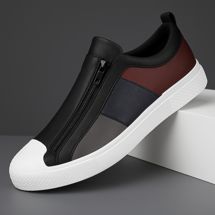 Comfortable men's sneakers with zip closure, blending modern style with practical design for daily use.