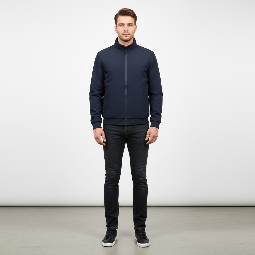 Jonas men's casual cotton jacket with stand collar, ideal for transitional weather