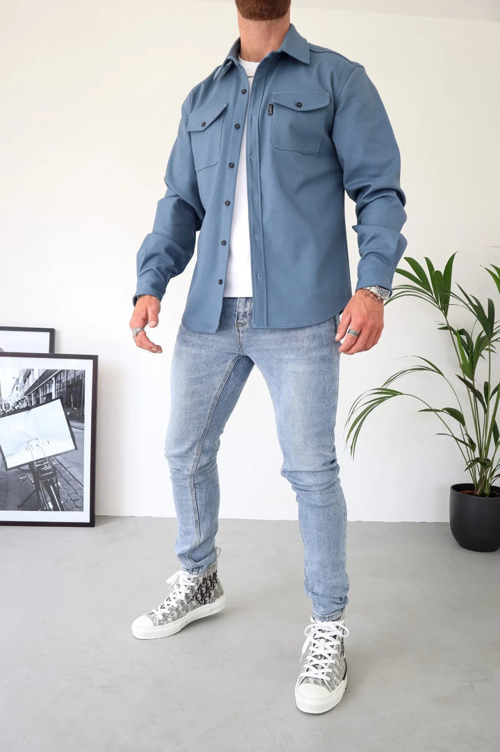 Men's Modern Elias Shirt Jacket, a versatile shacket. Ideal for casual layering, men's fashion & everyday style.