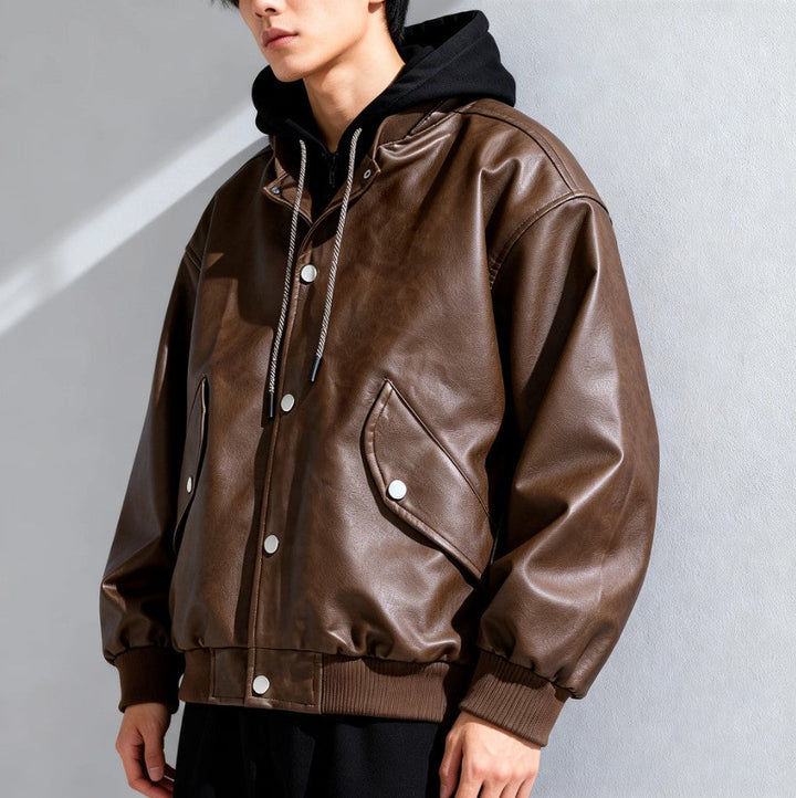 Men's modern everyday jacket in a versatile design, perfect for casual street style and layering. Stylish outerwear.