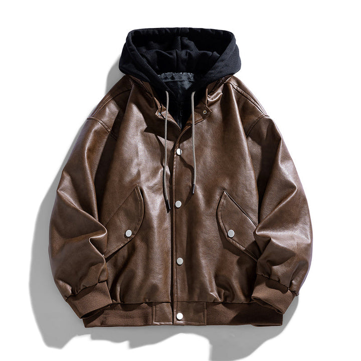 Brown men's versatile everyday jacket, perfect for casual layering. Stylish modern outerwear for daily fashion.