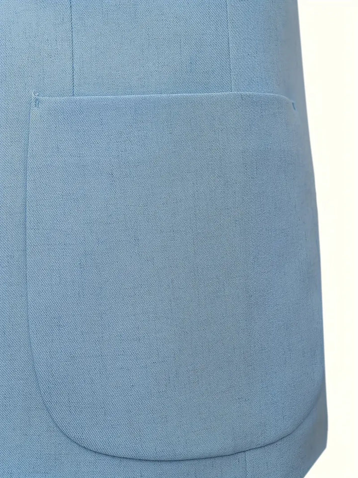 Men's spring/summer flat collar suit. Modern fashion, comfortable fit for any formal or business occasion.