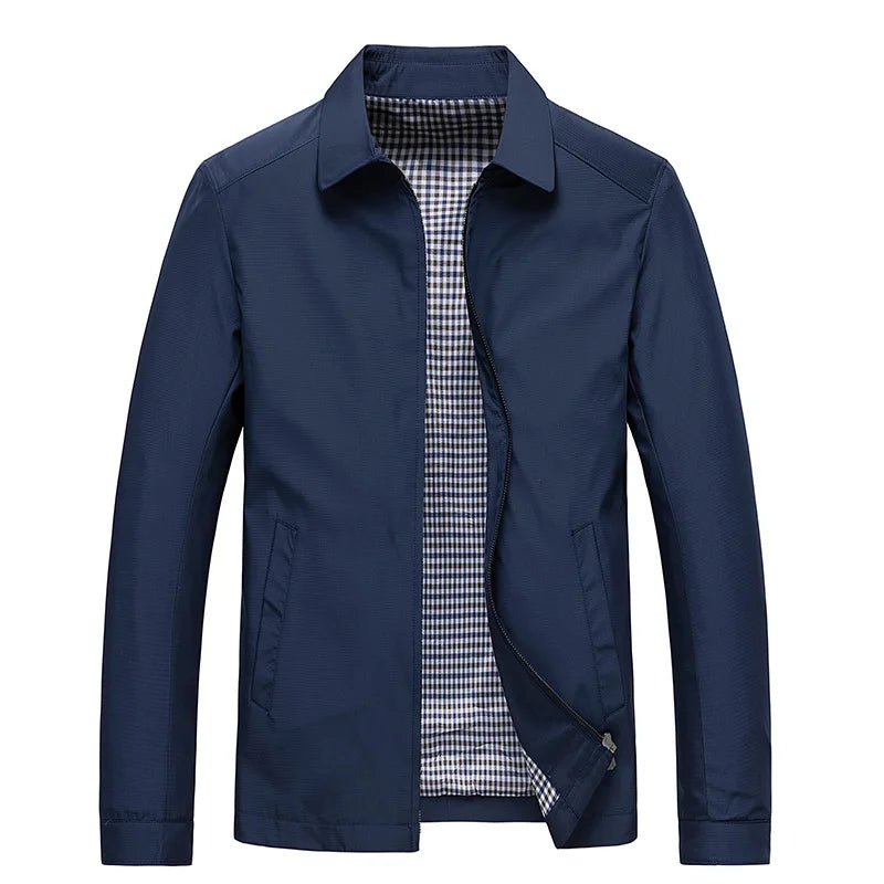 Men's versatile flight jacket with stand collar. Modern casual outerwear for urban fashion and everyday use.