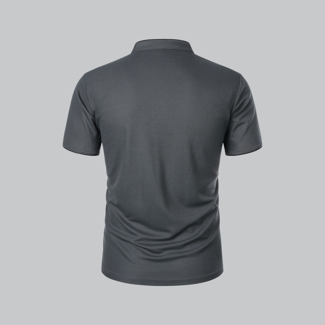 Men's summer wear polo shirt, Mandarin collarless, casual and comfortable fit.