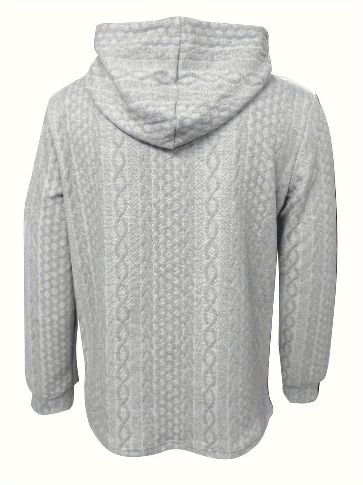 Stay warm & stylish with this men's Modern Milo pullover hoodie. Perfect for winter essentials & street fashion.