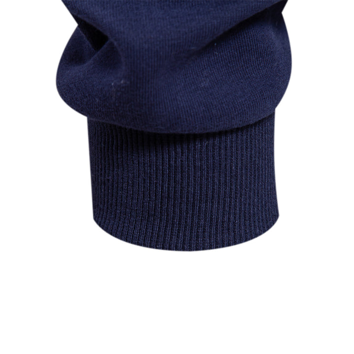 Men's comfortable long sleeve pullover sweater. Features a stylish polo collar for casual elegance.