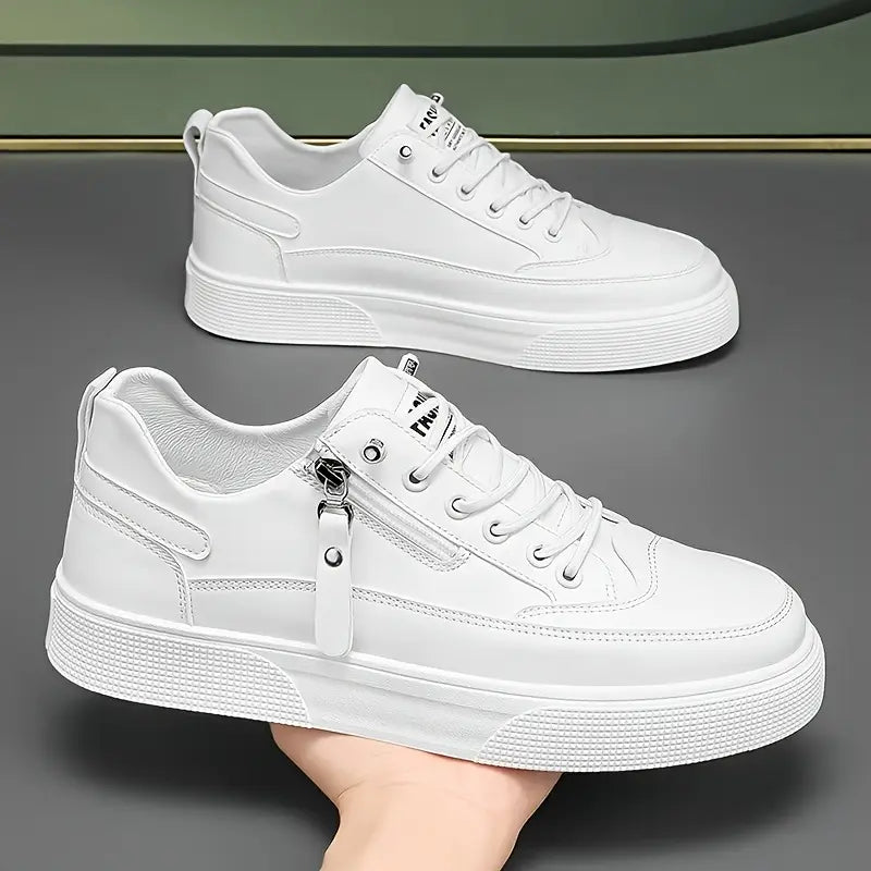 Men's modern side-zip casual shoes, stylish & comfortable for everyday fashion. Perfect street style.
