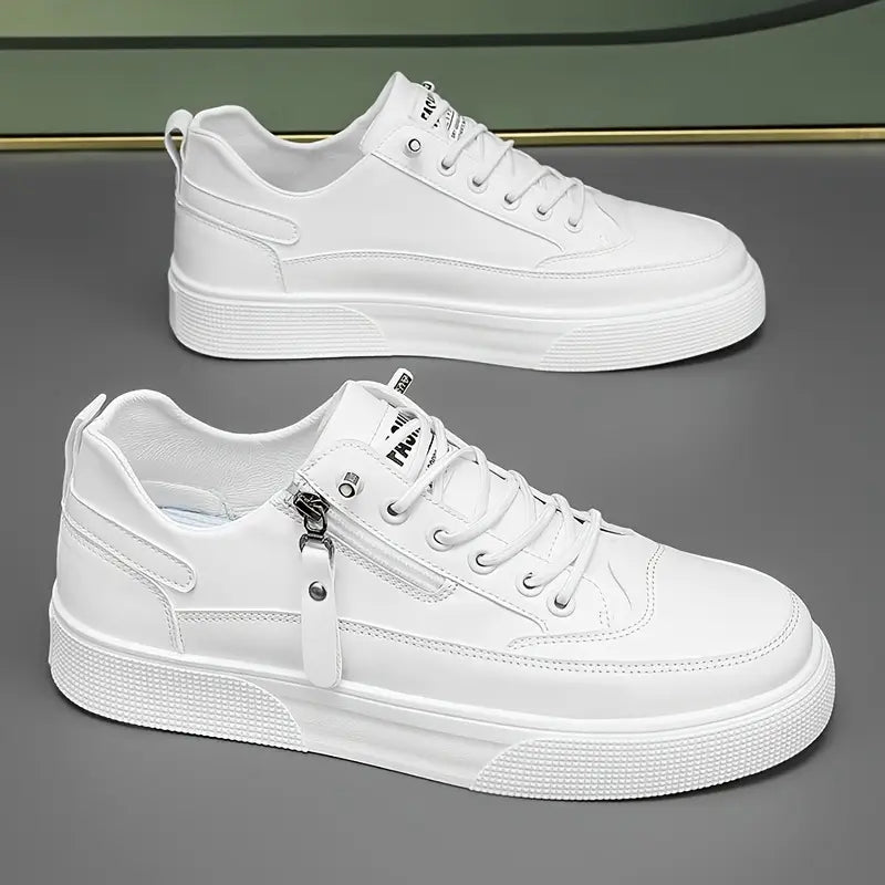 Street style men's side-zip sneakers, comfortable and modern for urban everyday fashion.
