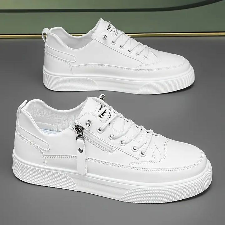 Street style men's side-zip sneakers, comfortable and modern for urban everyday fashion.