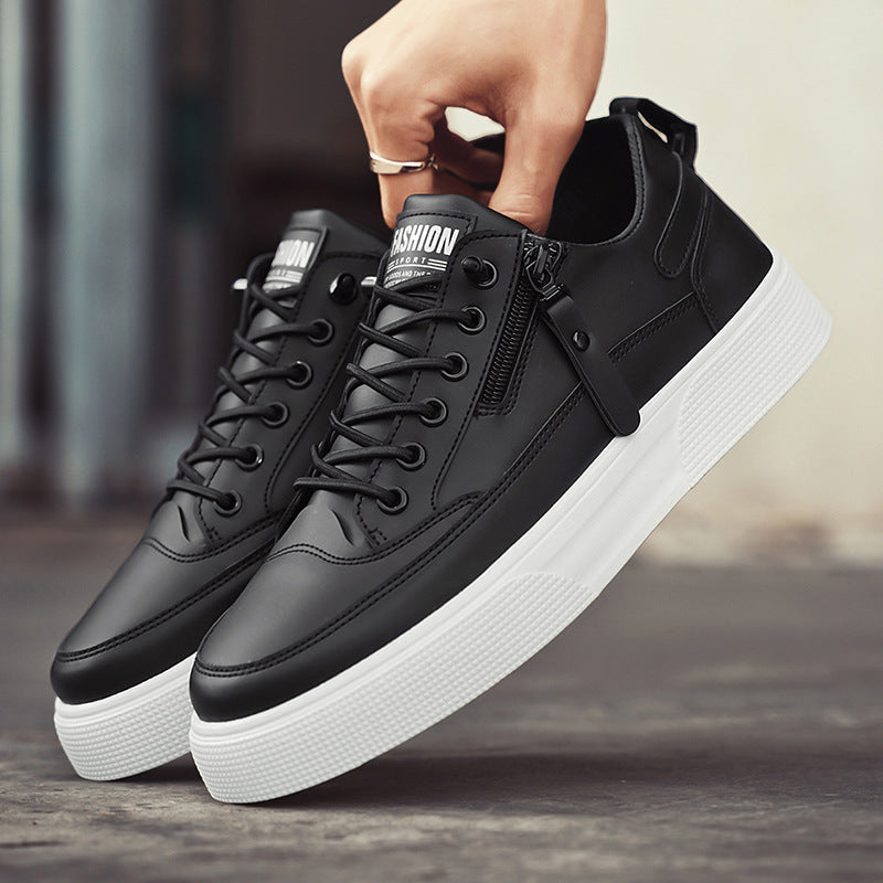 Everyday men's side-zip sneakers, blending modern design with ultimate comfort. Stylish casual footwear.