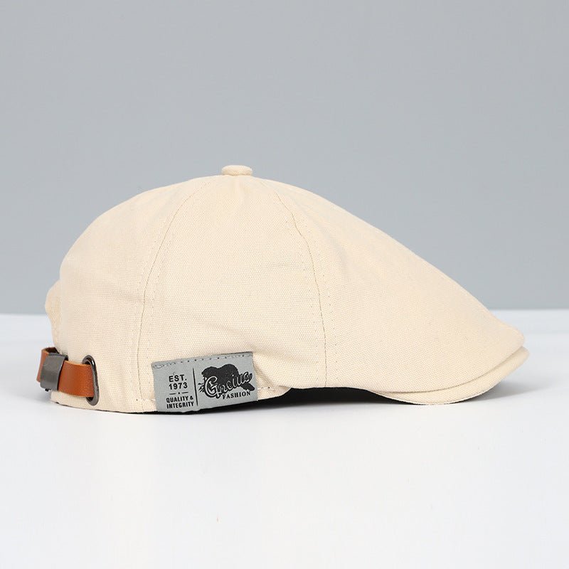 Black Men's Urban Beret cap, a modern adjustable fashion accessory for everyday style.