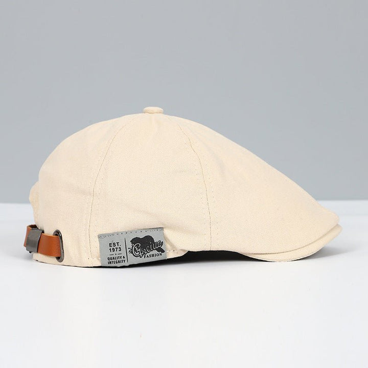 Black Men's Urban Beret cap, a modern adjustable fashion accessory for everyday style.