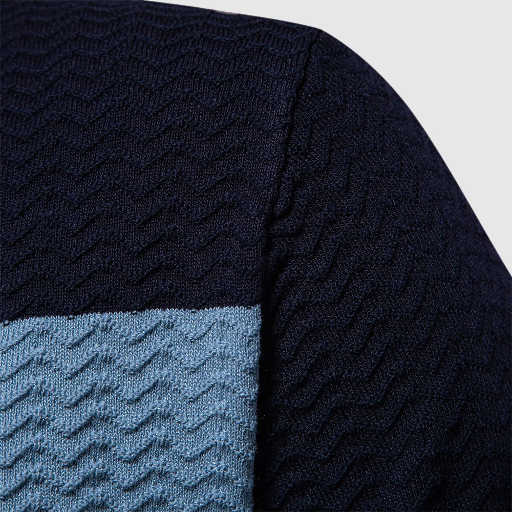 Everyday men's modern zip polo top, short sleeve, designed for ultimate comfort and versatility.