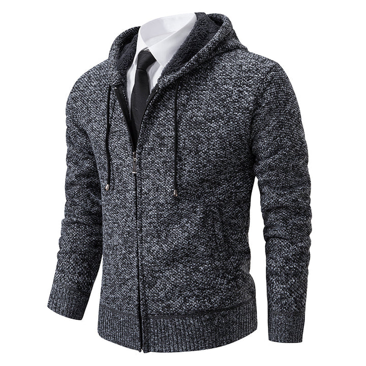 Men's modern zip-up hoodie in a casual style, perfect for everyday layering and versatile outerwear.
