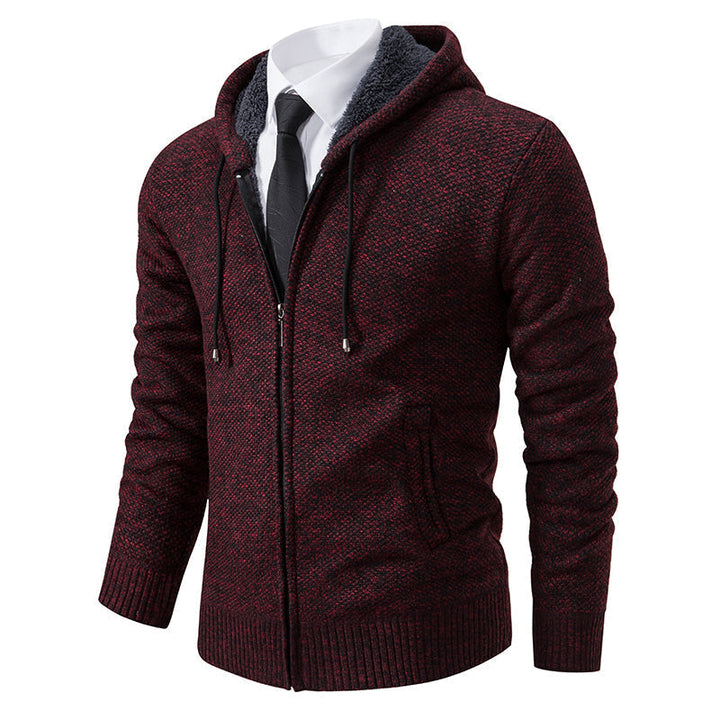 Stylish men's zip-up hoodie, a modern casual jacket for comfortable layering & versatile everyday wear.