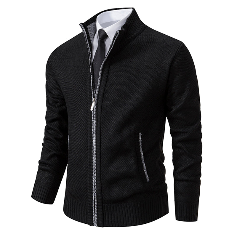 Casual men's zip-up hoodie for effortless layering; a modern, versatile jacket and essential outerwear.