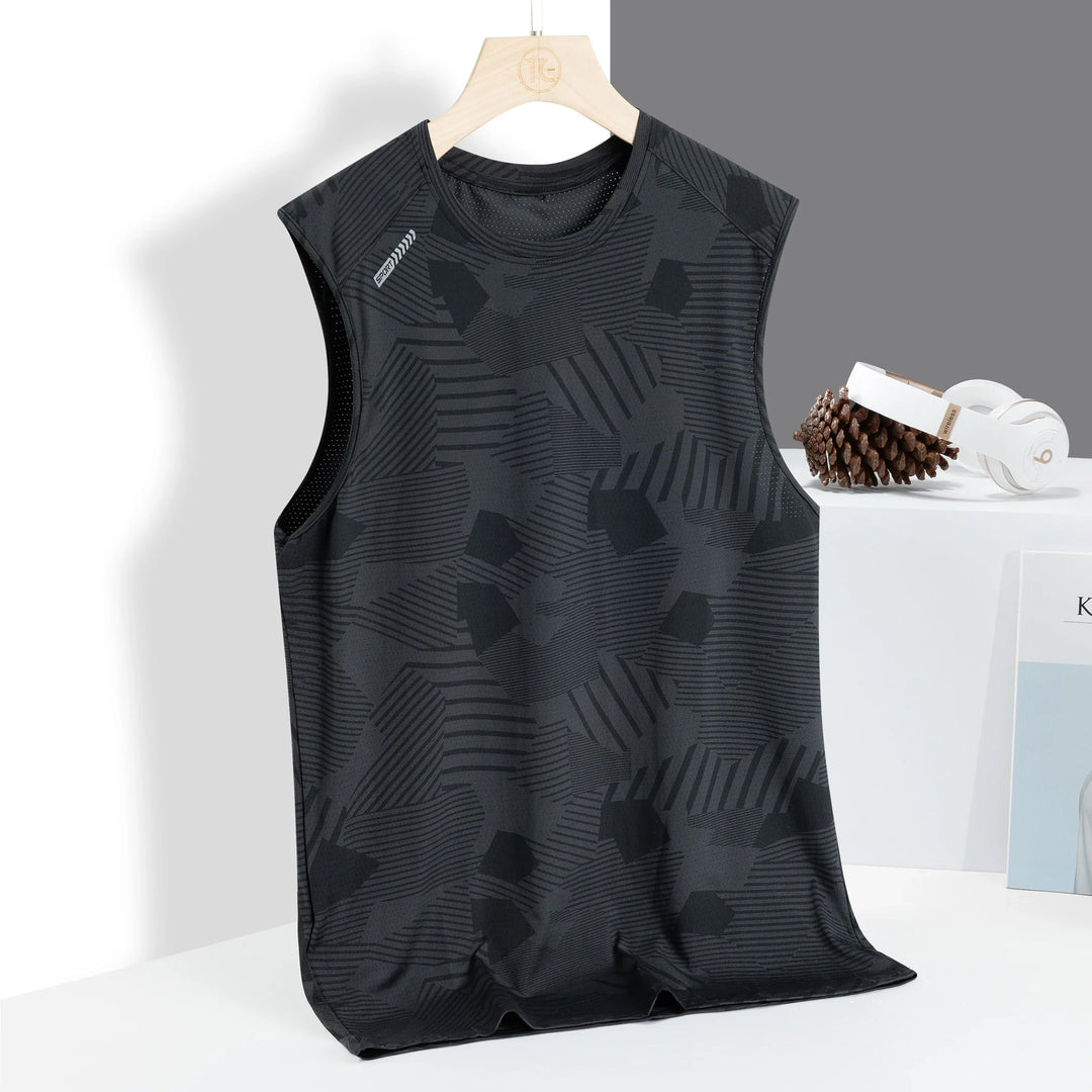Men's Momentum Tech Tank, quick-dry performance athletic top for intense workouts & fitness apparel.