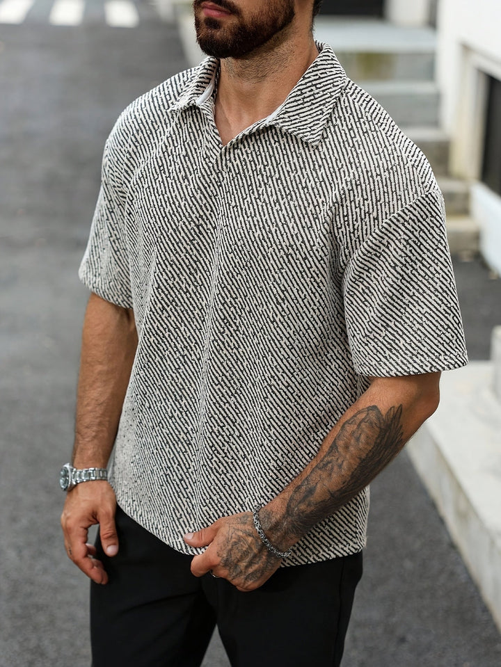 Men's Monaco Textured Polo Shirt, ideal for casual summer wear & relaxed style.