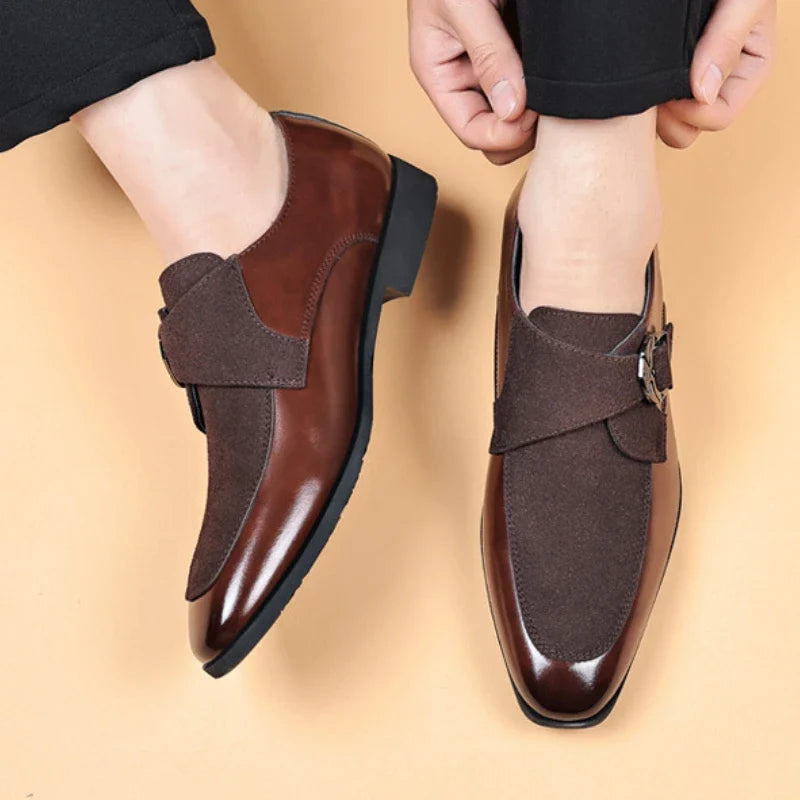Stylish men's Monarch loafers. Black dress shoes for formal or casual wear. Comfortable & classic design.