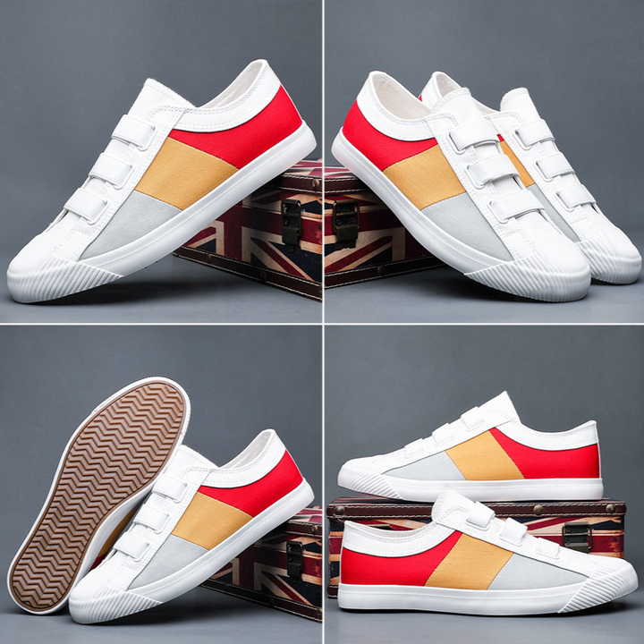 Art-inspired men's sneakers, Claude Monet design, perfect for casual wear.