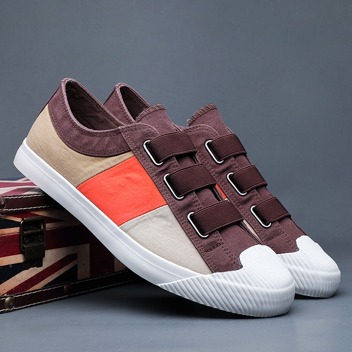 Art-inspired men's footwear, Claude Monet design, casual and lightweight.