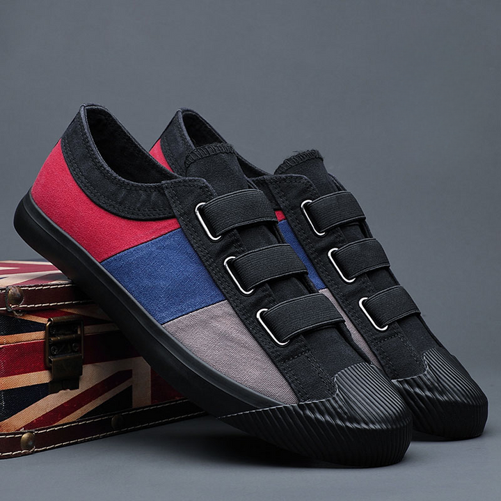 Casual men's sneakers with Claude Monet art design, lightweight & durable sole.