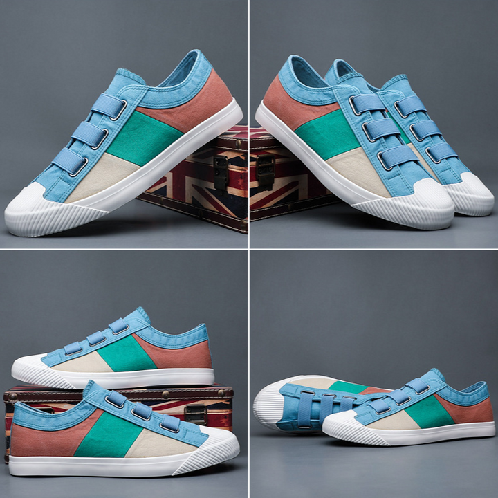 Men's impressionist casual shoes, art-inspired, lightweight for daily comfort.