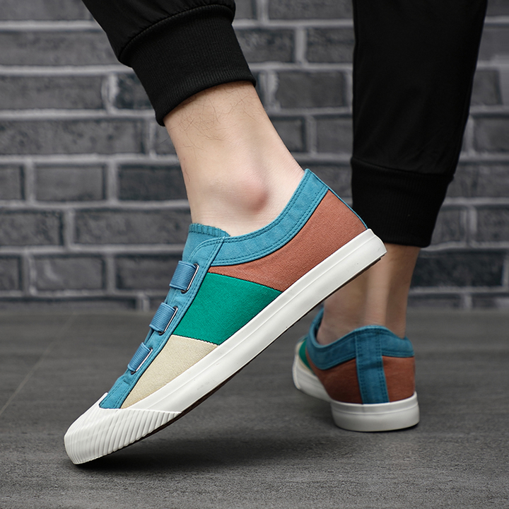 Claude Monet inspired men's sneakers, comfortable, stylish, and perfect for walking.