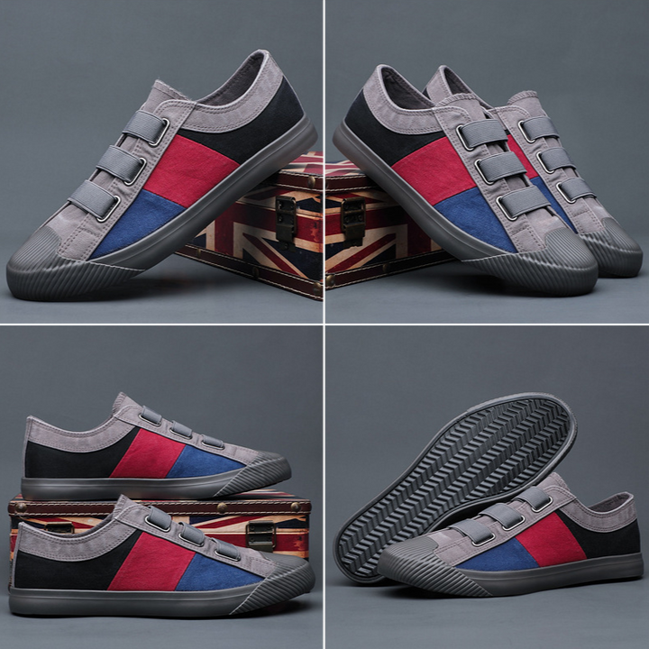 Claude Monet art men's shoes, stylish casual footwear with stretch laces.