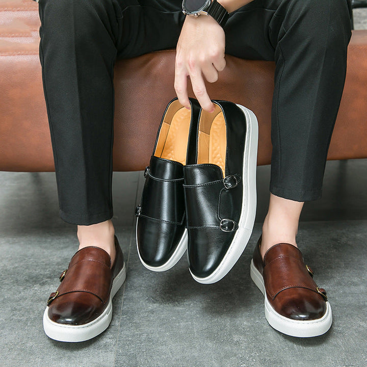 Versatile men's monk strap shoes, a smart choice for formal, casual, and business casual fashion.