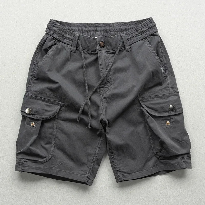 Comfortable Montara men's relaxed fit cargo shorts with drawstring. Ideal summer apparel for casual, everyday fashion.