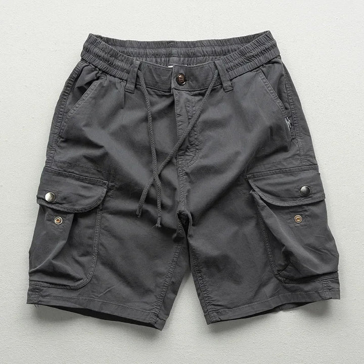 Comfortable Montara men's relaxed fit cargo shorts with drawstring. Ideal summer apparel for casual, everyday fashion.