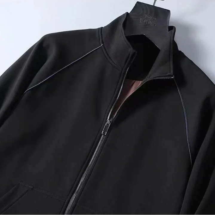 Men's Monza tailored tracksuit set: full-zip jacket & drawstring trousers, merging comfort with active fashion.