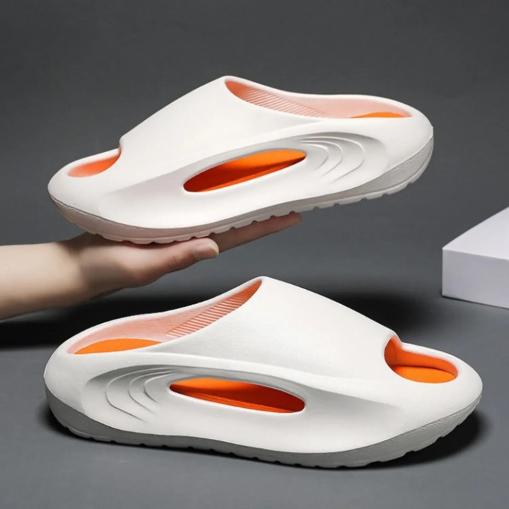Studio shot of MotionStride™ men's sports sandals, emphasizing quality materials and outdoor readiness