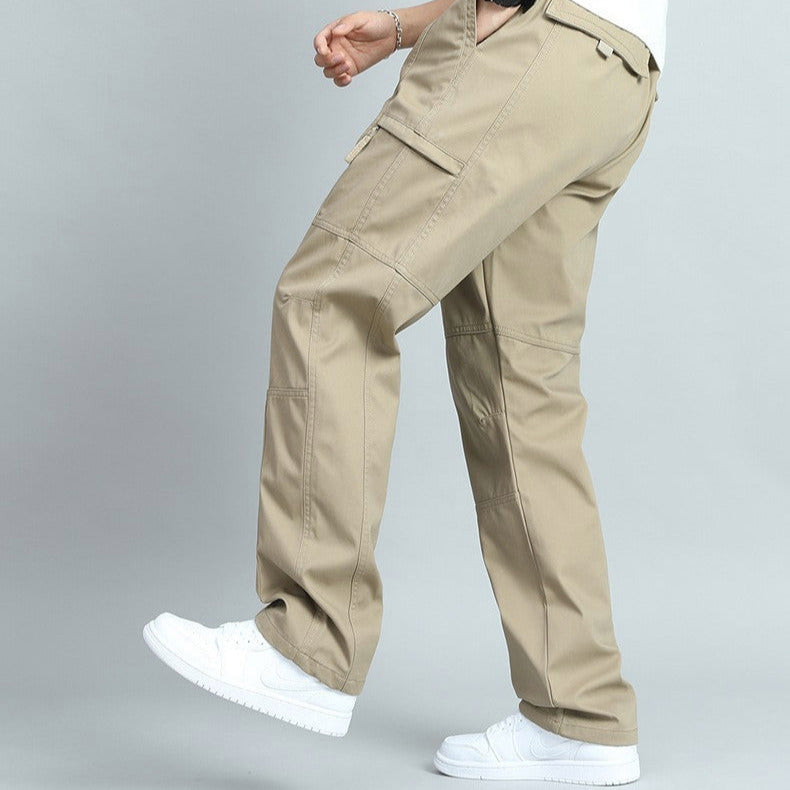 Men's multi-pocket cargo pants in a rugged style, ideal for workwear & everyday utility.