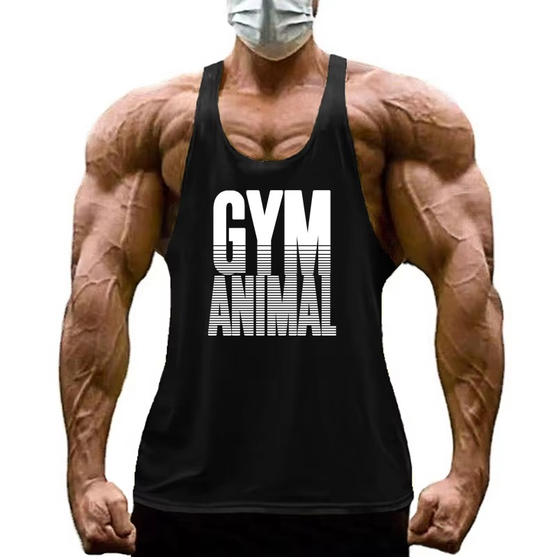 Comfortable men's muscle fit stringer tank top. Breathable gym & training activewear.