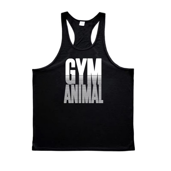 Accentuate physique with this men's muscle fit stringer tank top. Ideal for gym & training.