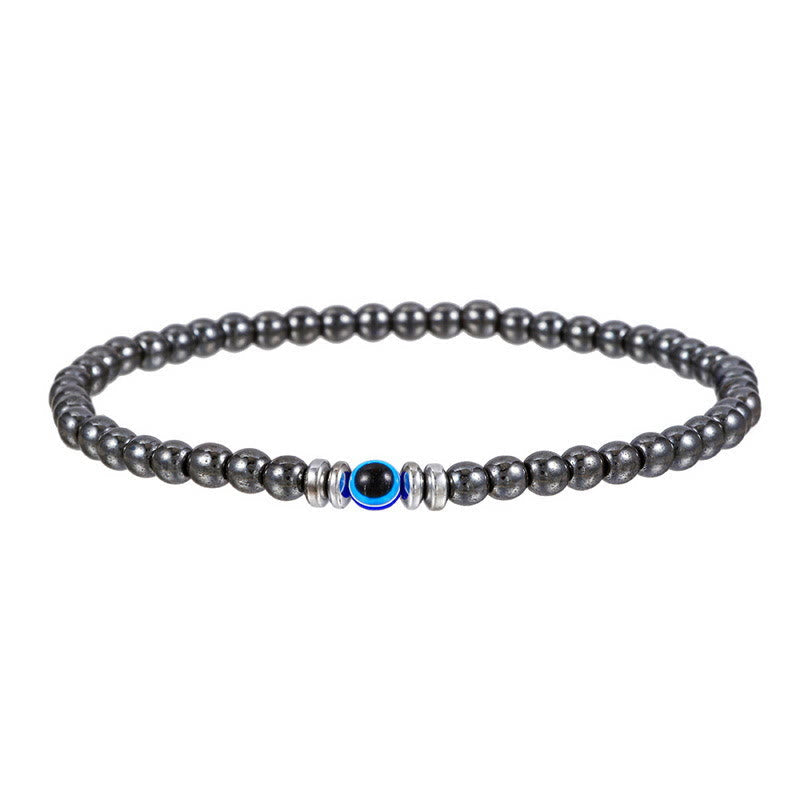 Men's natural stone evil eye spiritual protection jewelry. Gemstone energy bracelet for men.