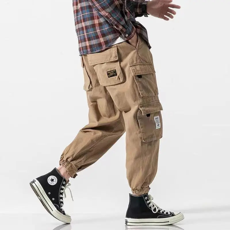 Men's Navigator Cargo Joggers, black, utility pockets, tapered fit for casual comfort.